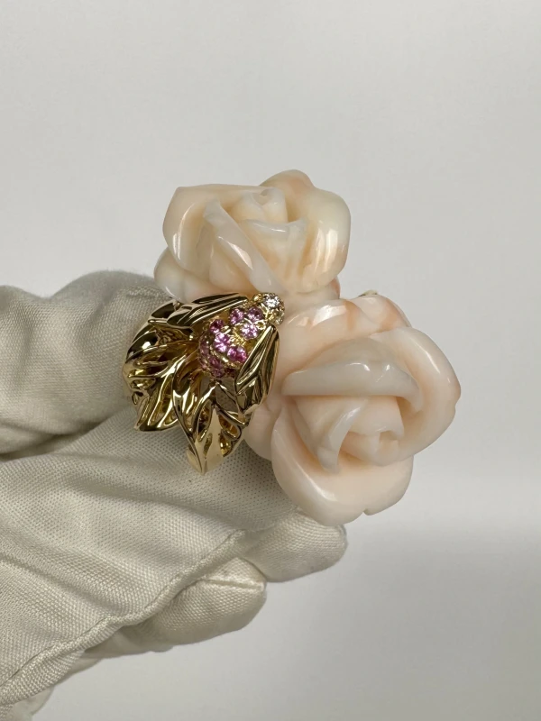 Dior ROSE PRE CATELAN WHITE CORAL AND PINK SAPPHIRES SET DIOR 1158 6