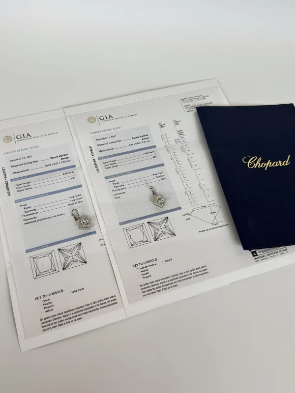 Chopard СЕРЬГИ С БРИЛЛИАНТАМИ 6.01 СТ I/VS1 - 6.02 CT J/VS1 830305-1001 8