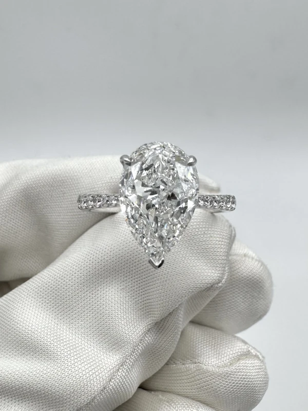 No name PEAR DIAMOND RING 3.39 ct F/SI1 (GIA) NN3.39ct F/SI1 GIA 2