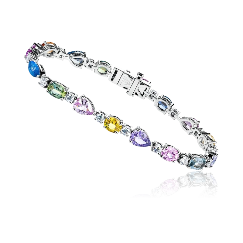 MULTISHAPE SAPPHIRE 12.8 CT BRACELET