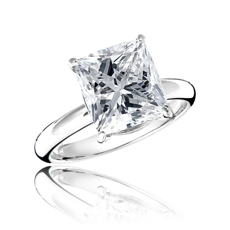 CUSHION 5.07 CT J/VS1 DIAMOND RING ( SIZE 52)