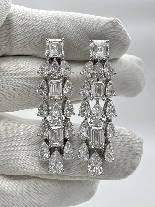 RalfDiamonds MIXCUT DIAMONDS 15.32 CT EARRINGS RFD15.32CT 3