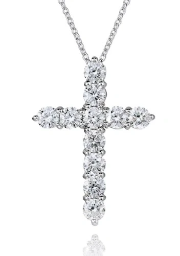 DIAMOND CROSS 3.31 CT F-G-H/VVS-VS PENDANT (GIA)