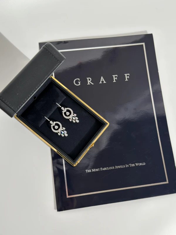 Graff Marquise and Round Diamond Pave 8.48 ct Circle Earrings on Swan Hooks GE8.48CT 5