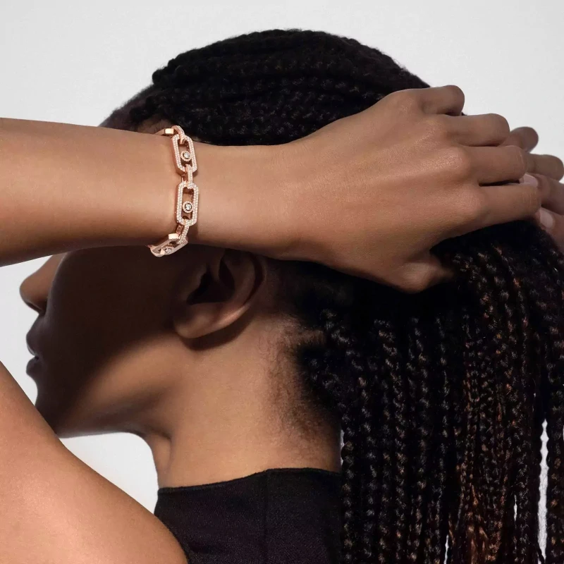 Messika So Move XL Pavé Bracelet Diamant Or Rose 12942-pg 2
