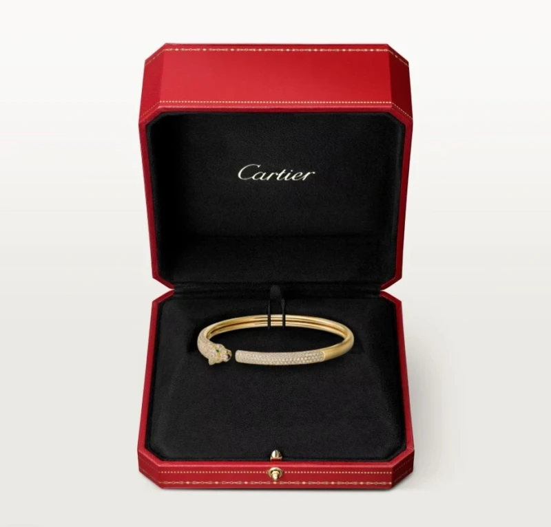 Cartier Panthère de Cartier bracelet, small model, half-paved (SIZE 20) N6718120 5