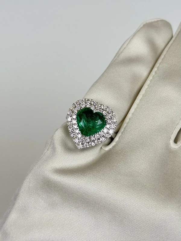 Earrings without a brand EMERALD 3.50 CT RING (SIZE 55) EM 3.50 CT 4