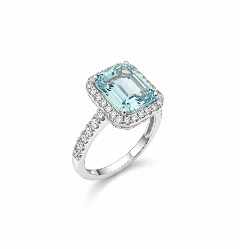Crivelli Aquamarine 3.06 ct Diamond Ring 372-2048-M/53315258 1