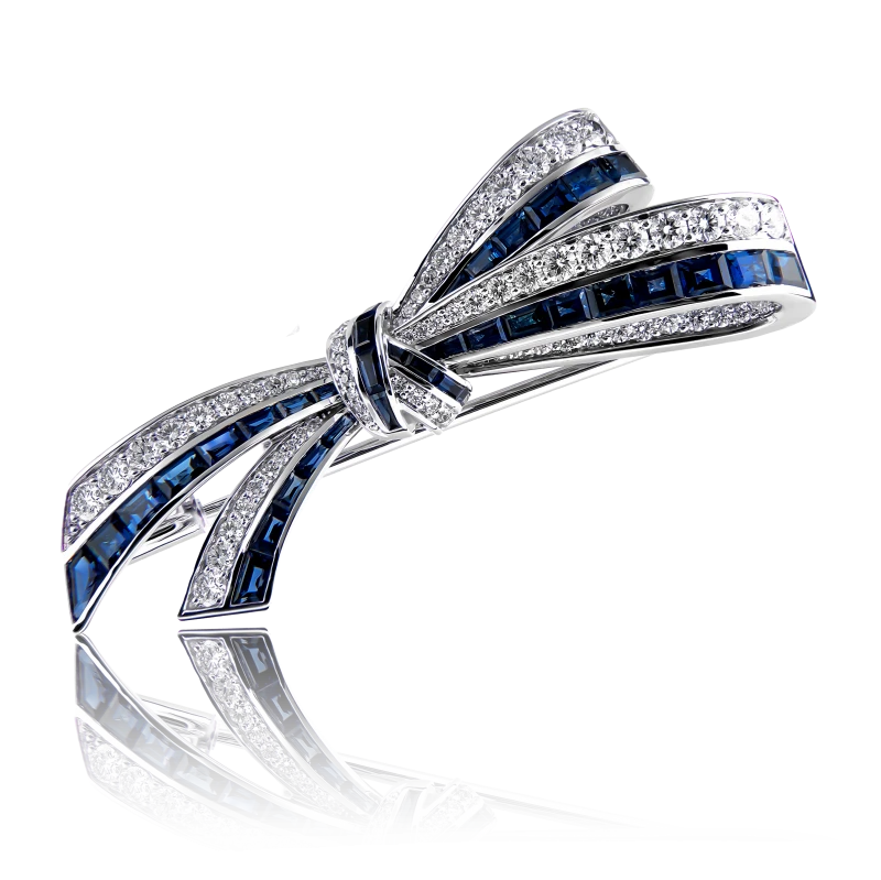 GRAFF DIAMOND&SAPPHIRE BROOCH RGA114 1