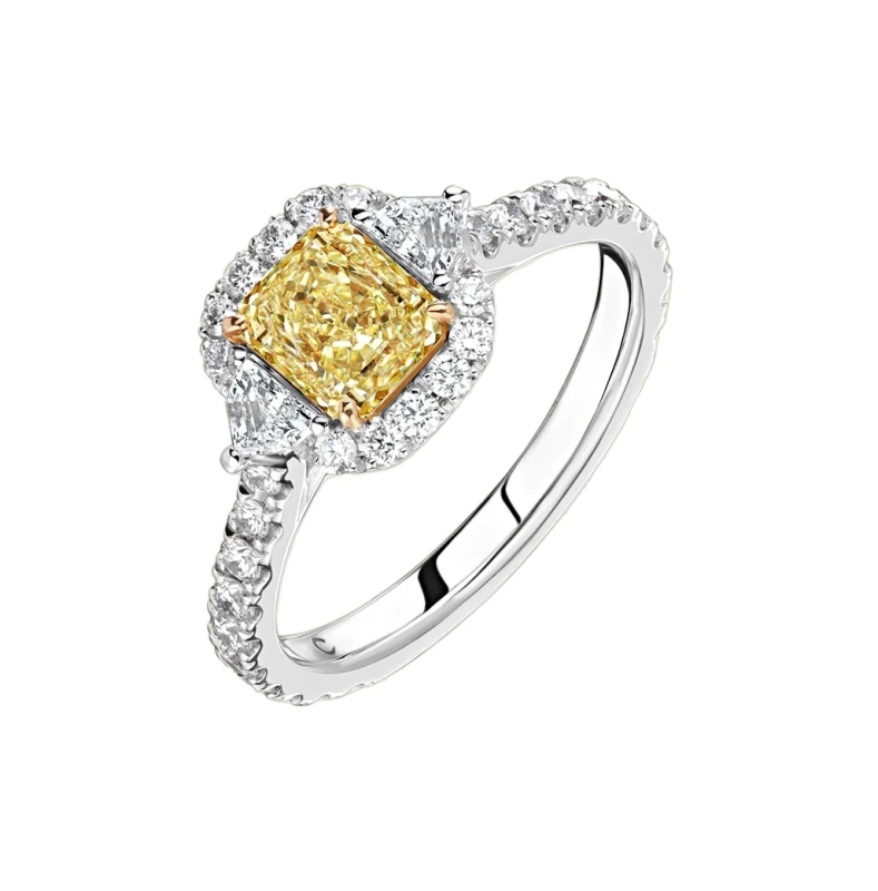 КОЛЬЦО С БРИЛЛИАНТОМ 1.07 СТ FANCY YELLOW/IF