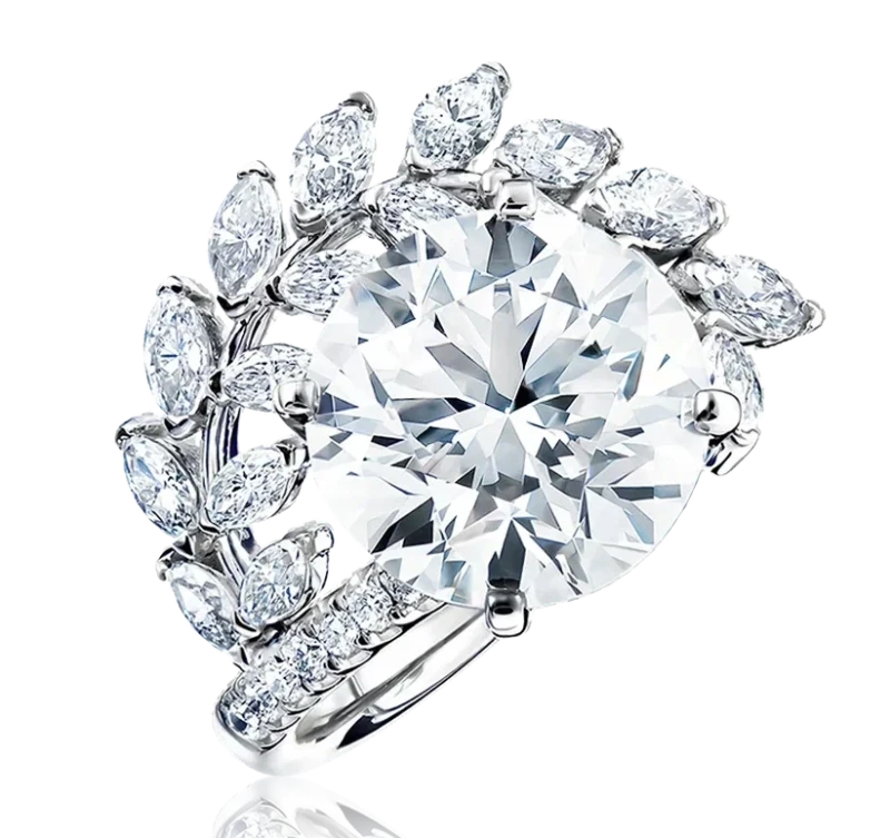 Earrings without a brand ROUND DIAMOND 5.01 CT D/VS1 RING EXEXEX(GIA) NN5.01 CT D/VS1 (GIA) 1