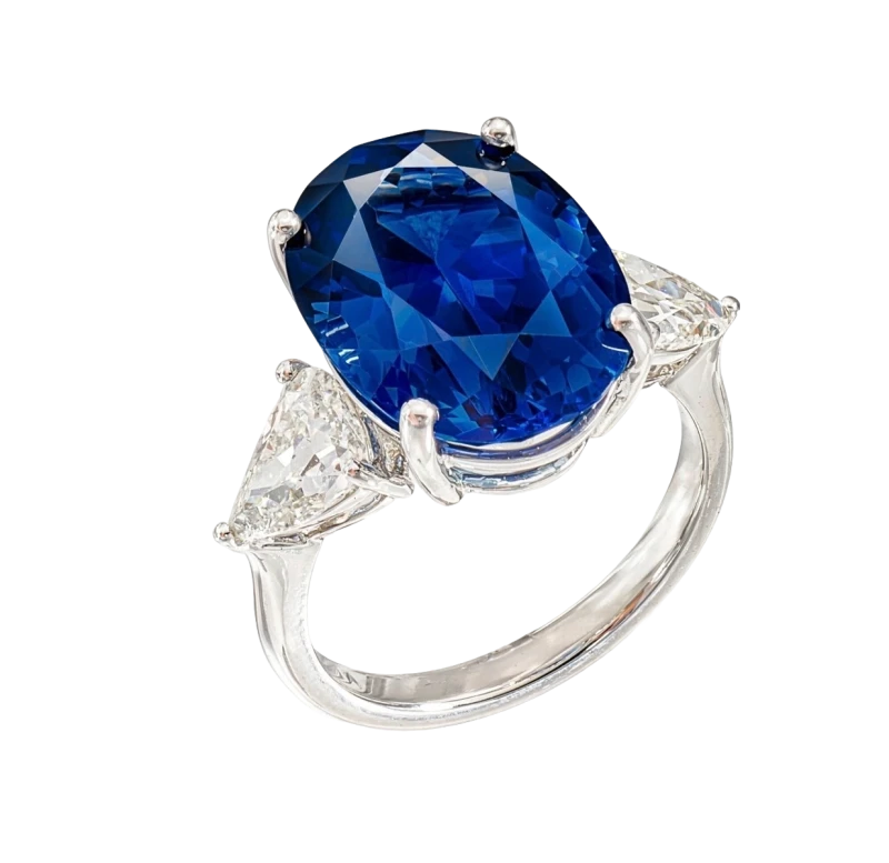 SAPPHIRE 11.87 CT "ROYAL BLUE" RING (NO HEATED)