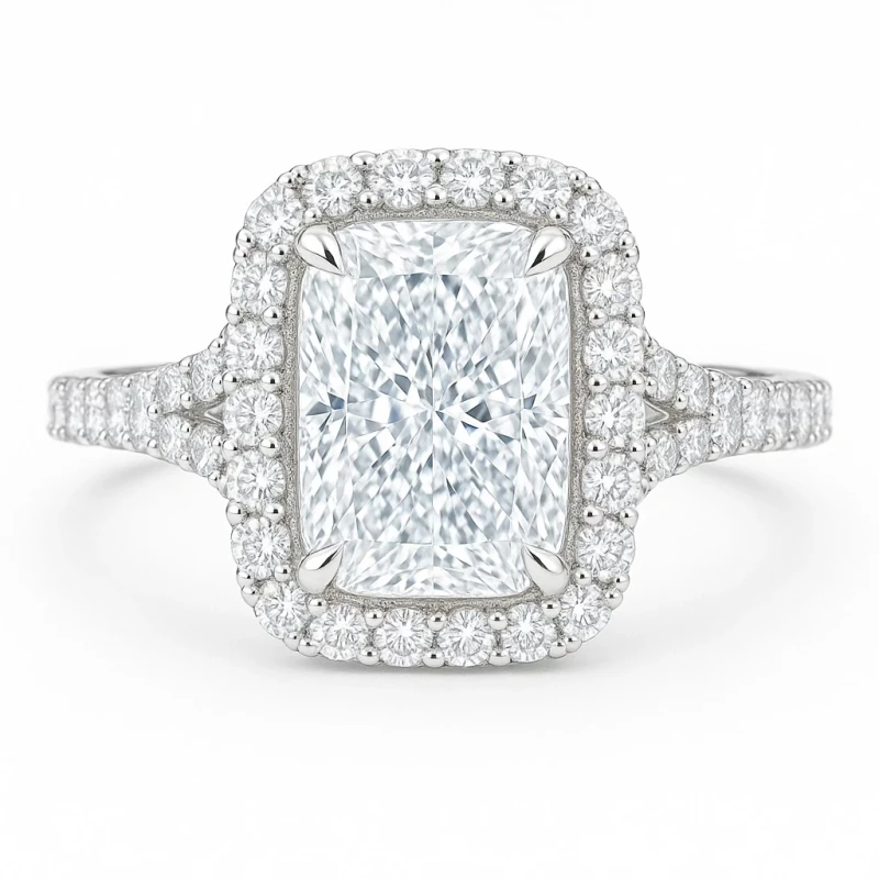 Earrings without a brand CUSHION DIAMOND 3.01 CT D/SI1 RING NN3.01D/SI 1