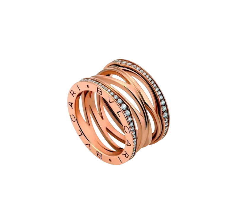 B.ZERO1 RING, ROSE GOLD (SIZE 53)