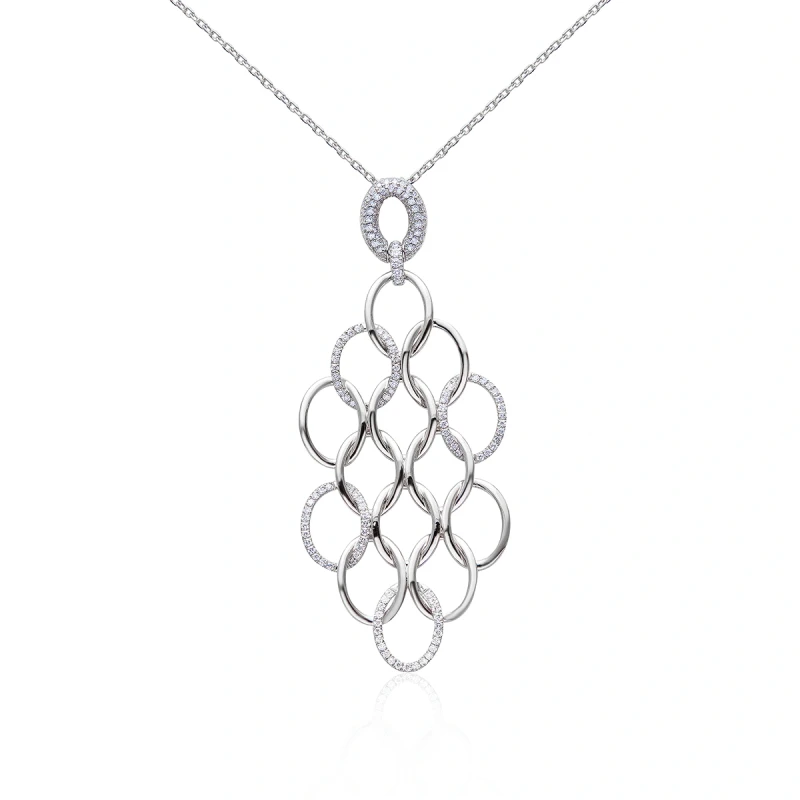 OLYMPIC PENDANT, WHITE GOLD, DIAMONDS 0.83 CT G-H/VS