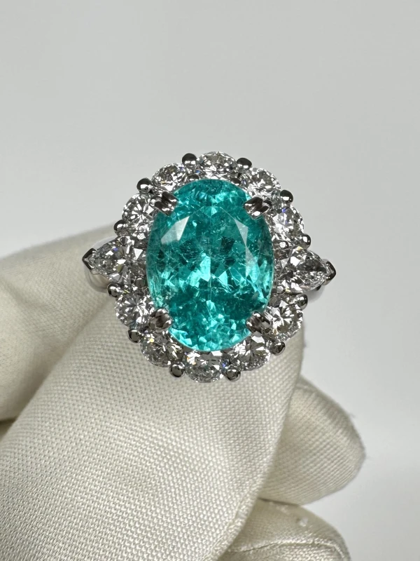 Earrings without a brand BRAZIL PARAIBA TOURMALINE 4.14 CT RING (GUBELIN ), by KAYOKO DESIGNS 652-4.14 3