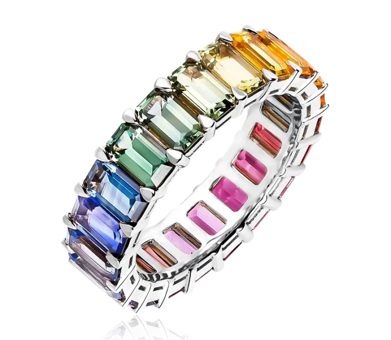 MULTICOLOR SAPPHIRE RING 10.24 CT (SIZE 17)