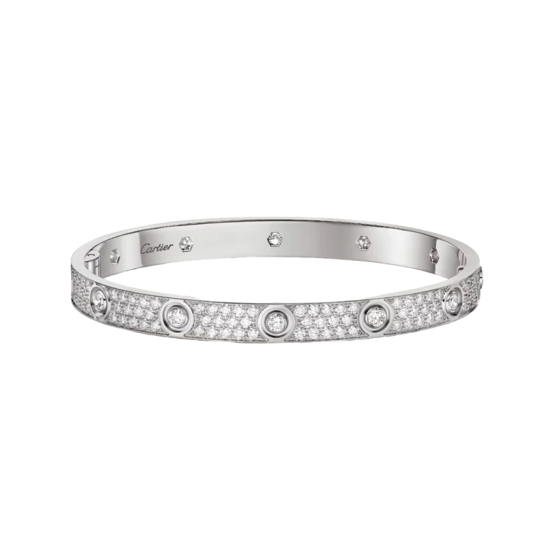LOVE BRACELET, CLASSIC MODEL, PAVED (SIZE 15)