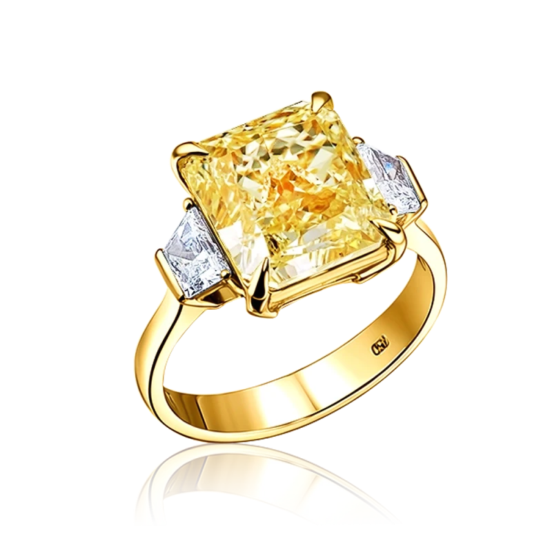 DIAMOND 3.07 CT FANCY INTENSE YELLOW/VS2 RING