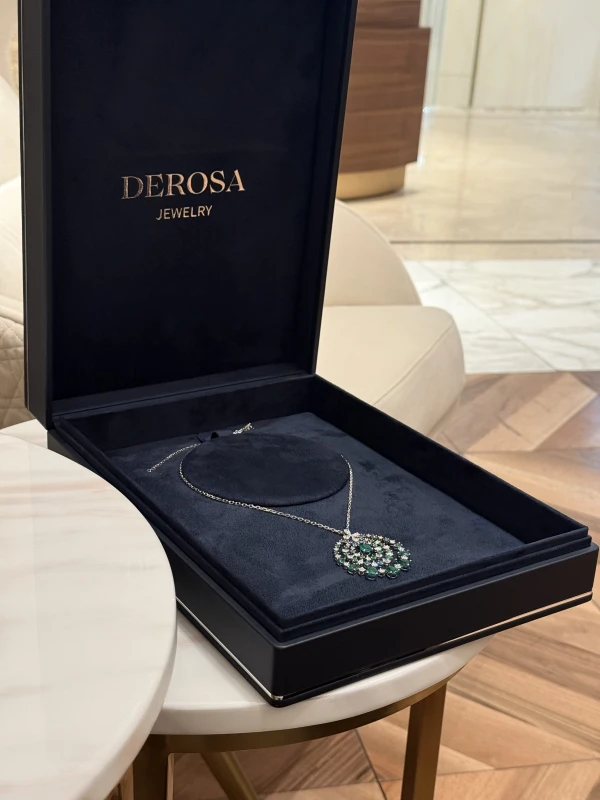 DeRosa EMERALD & DIAMOND NECKLACE 2011N232711775B 2