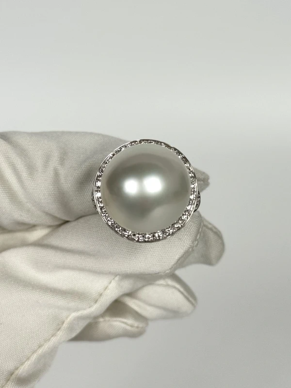 RalfDiamonds PEARL 17.52 MM RING (SIZE 58) 17.71RD 3