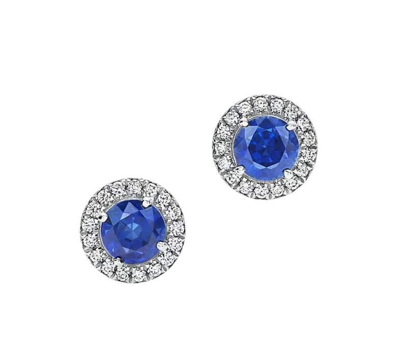 Tiffany Soleste Sapphire and Diamond Earrings