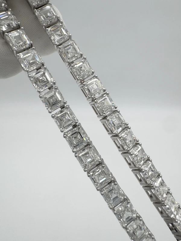 Earrings without a brand SQUARE EMERALD DIAMONDS 77.55 CT G/VVS2-VS1-VS2 NECKLACE (GIA) NN77.55CT 5