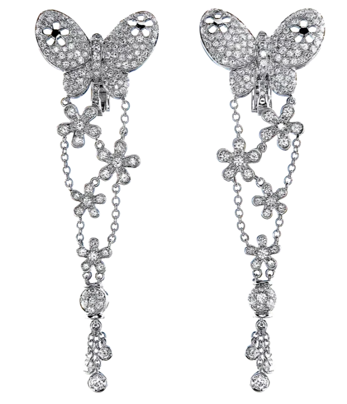 BUTTERFLY GARDEN DIAMOND EARRINGS