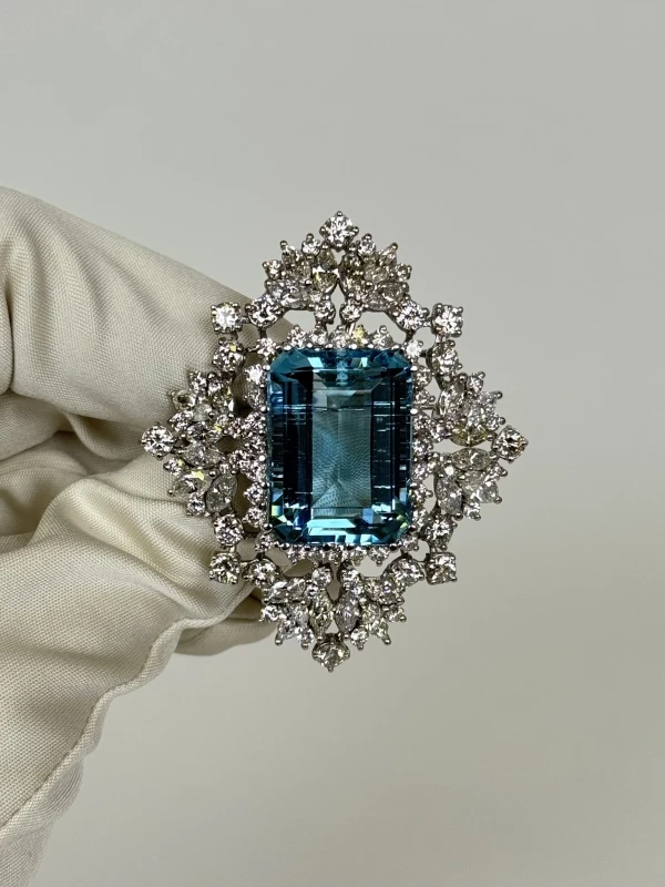 RalfDiamonds БРОШЬ C АКВАМАРИНОМ 41.40 CT 41.40 ct 3