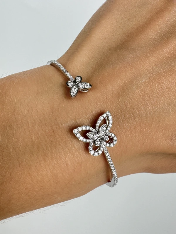 Graff BUTTERFLY SILHOUETTE OPEN DIAMOND BANGLE RGB501-S 6
