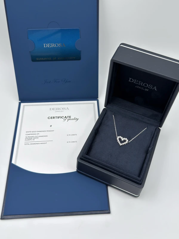 DeRosa DIAMOND 0.74 CT G-H/VS HEART PENDANT N130714 4
