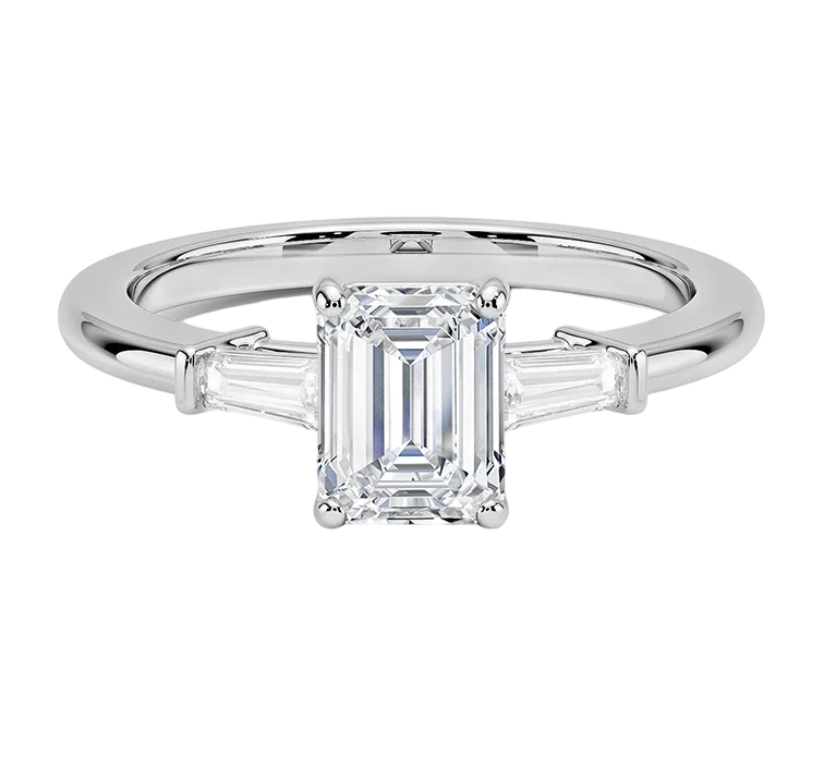 BAGUETTE DIAMOND 2.15 CT H/VS1 RING (IGI Italy)