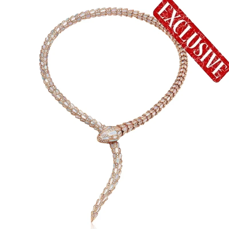 Bvlgari HIGH JEWELLERY SERPENTI MOTHER-OF-PEARL NECKLACE N3455 1