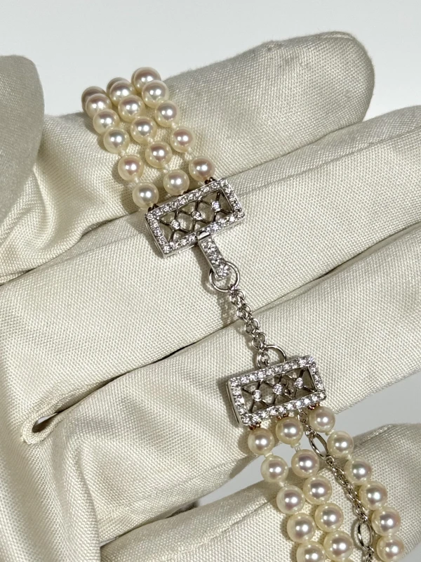Tiffany & Co DIAMOND & PEARL NECKLACE T&CoPt950 4