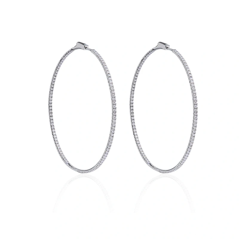 HOOP LARGE EARRINGS 2.60 CT