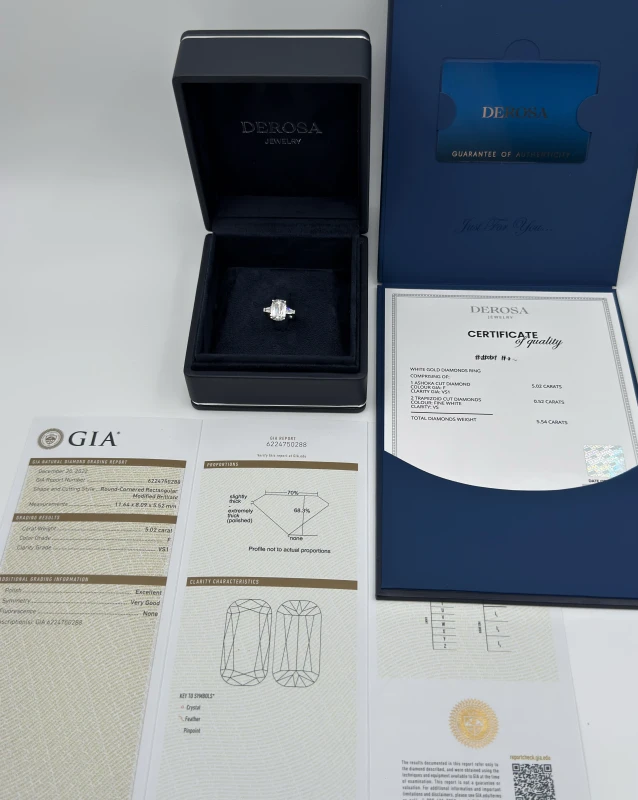 DeRosa Exclusive Ashoka Diamond 5.02 ct F/VS1 Ring (GIA) B471554B 5