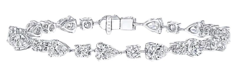 ROUND&PEAR 9.91 CT DIAMONDS BRACELET