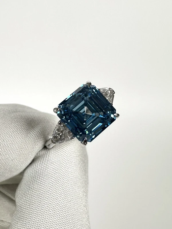 No name NN5.00FVB DIAMOND 5.00 CT FANCY VIVID BLUE*/VS2 RING (GIA) NN5.00FVB 5
