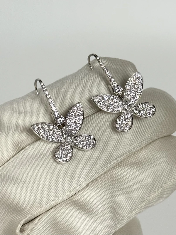 Graff DIAMOND PAVE BUTTERFLY MOTIF EARRINGS RGE642 5