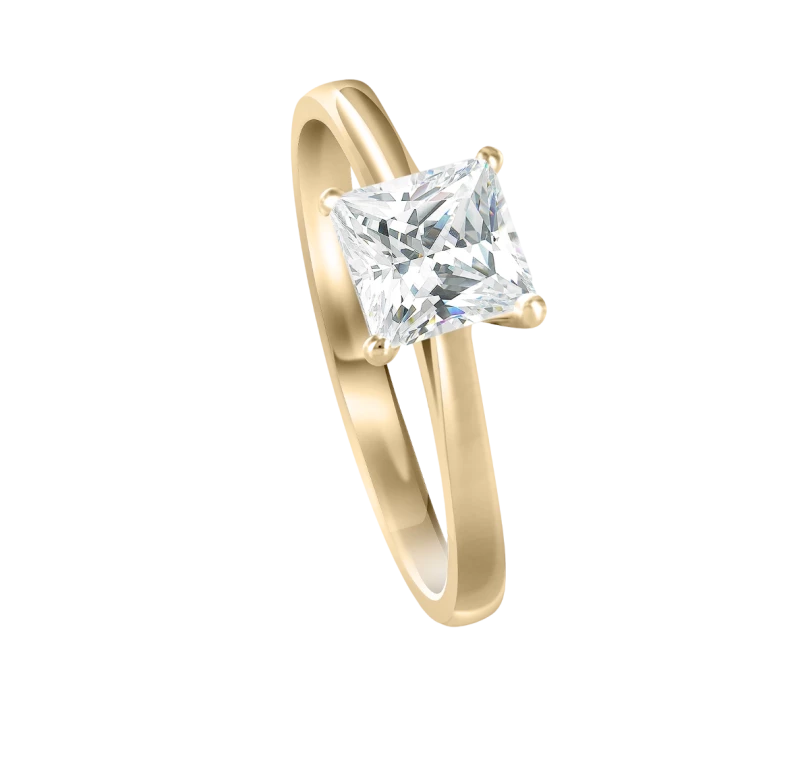 PRINCESS DIAMOND 1.01 CT N/SI1 RING