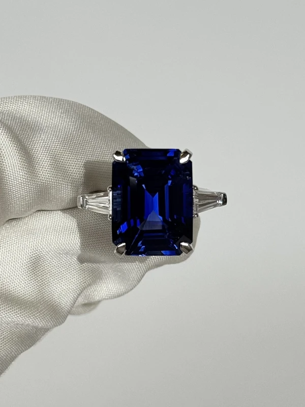 No name OCTAGONAL SAPPHIRE 21.81 CT ROYAL BLUE RING (SIZE 51) Sp21.81ct 2