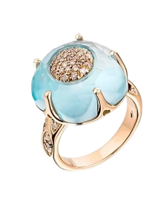 BON TON BLUE TOPAZ RING (SIZE 54)
