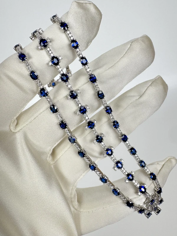 RalfDiamonds WHITE GOLD SAPPHIRE & DIAMOND BRACELET RDBSD1301 4