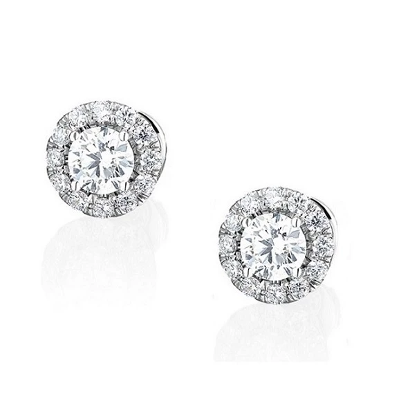 Earrings without a brand С БРИЛЛИАНТАМИ 0.33 CT H/VS1 - 0.32 CT H/VVS2 0.33 CT H/VS1 - 0.32 CT H/VVS2