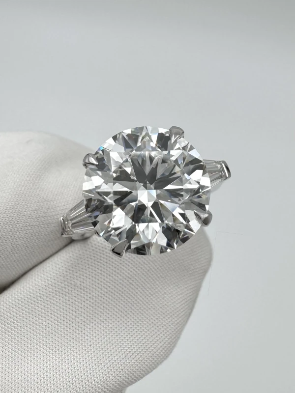 Earrings without a brand ROUND DIAMOND 7.07 CT G/VS2 RING (GIA) EXEXEX NN7.07CT G/VS2 2