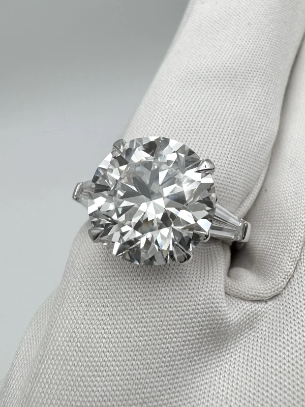 Earrings without a brand ROUND DIAMOND 7.07 CT G/VS2 RING (GIA) EXEXEX NN7.07CT G/VS2 4