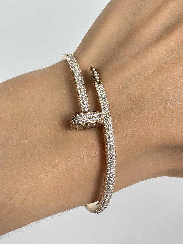 Cartier JUSTE UN CLOU BRACELET, ROSE GOLD, DIAMONDS (SIZE 18) N6702118 6