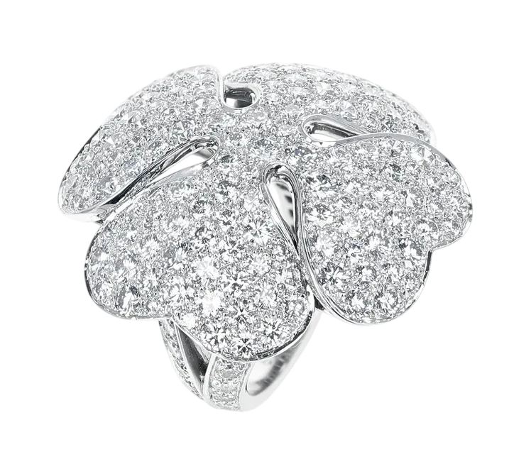 CARTIER ANNIVERSARY EDITION CLOVER DIAMOND RING (SIZE 54)