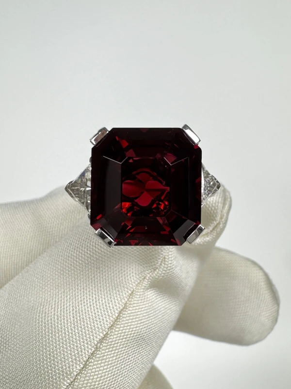 Earrings without a brand BURMA SPINEL 9.58 CT "VIVID RED" RING (SIZE 53) GRS NN.S9.58CT 3