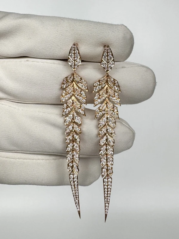 STEPHEN WEBSTER TAIL FEATHER LONG DROP EARRINGS WE0924 3